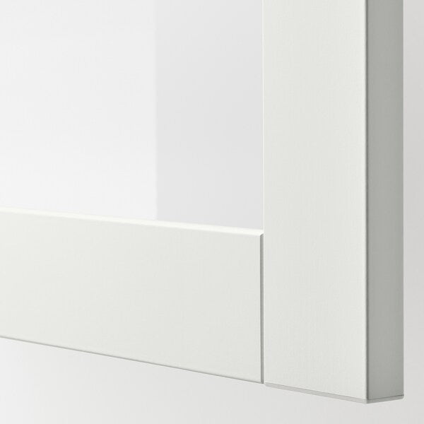 BESTÅ - Storage combination w doors/drawers, white Studsviken/Stubbarp/white woven poplar, 120x42x213 cm