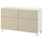 BESTÅ storage combination w doors/drawers, Krukmakare beige/Stubbarp white, 120x42x74 cm
