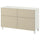 BESTÅ storage combination w doors/drawers, Krukmakare beige/Stubbarp white, 120x42x74 cm