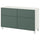 BESTÅ storage combination w doors/drawers, Krukmakare dark grey-green/Stubbarp white, 120x42x74 cm