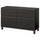 BESTÅ storage combination w doors/drawers, black-brown/Hammarsmed/Stubbarp anthracite, 120x42x74 cm