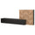 BESTÅ media storage combination, black-brown Lappviken/Hedeviken oak, 300x42x114 cm