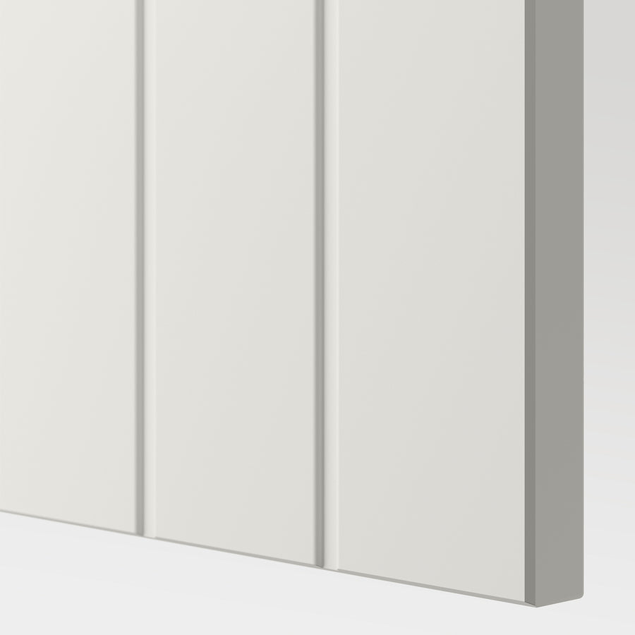 BESTÅ storage combination w glass doors, white/Sutterviken/Kabbarp white clear glass, 60x42x202 cm