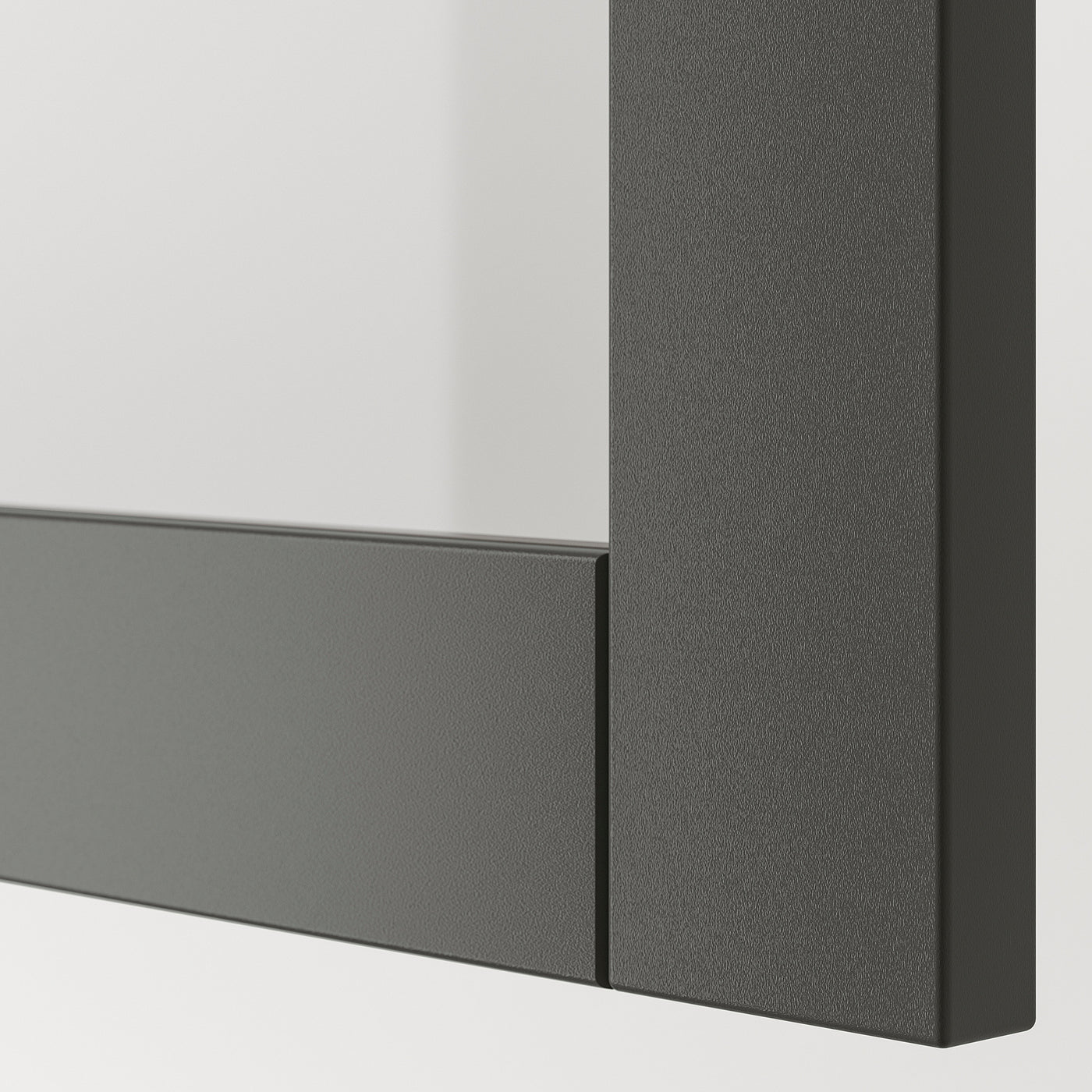 BESTÅ storage combination w glass doors, dark grey Lappviken/Sindvik dark grey, 60x42x193 cm