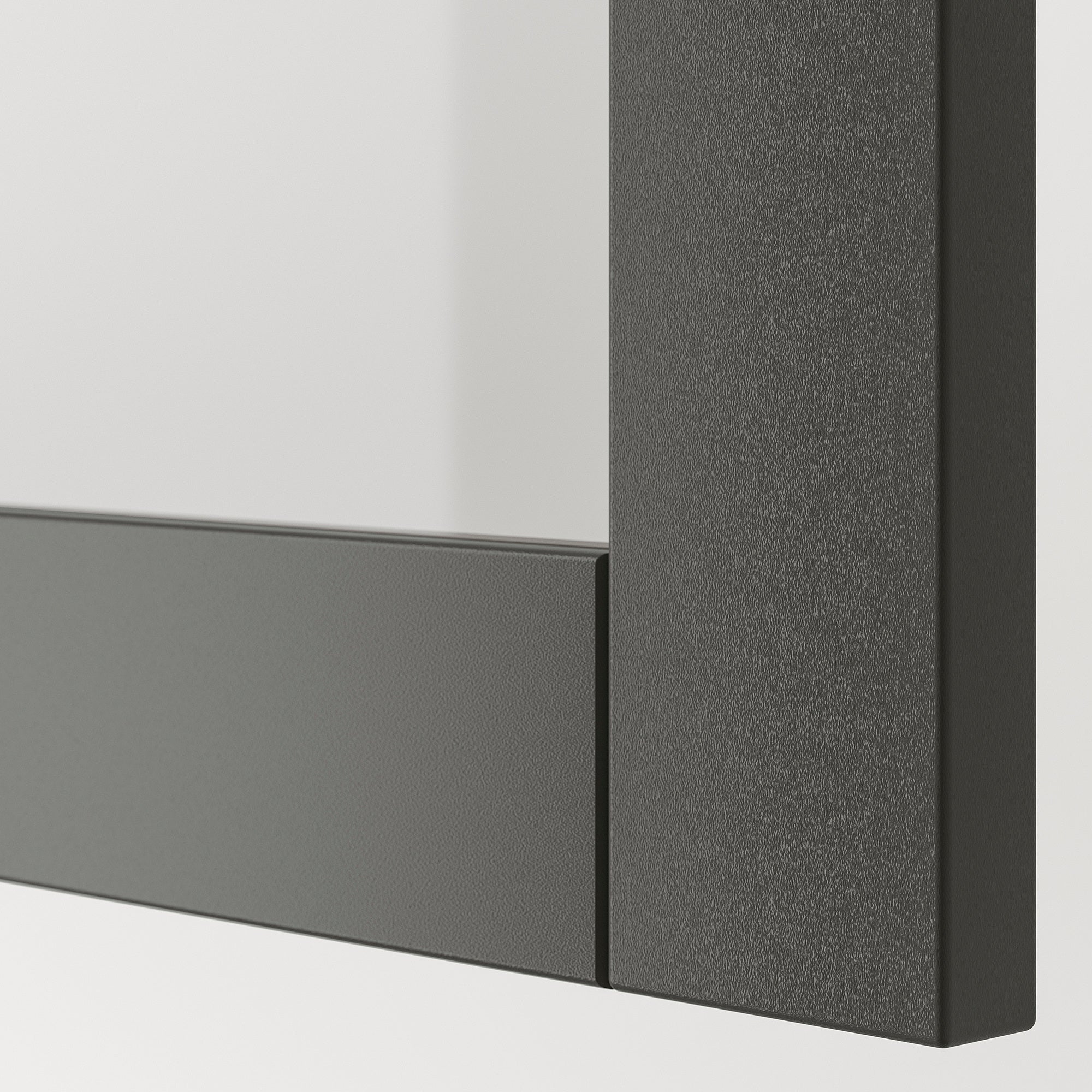 BESTÅ storage combination w glass doors, dark grey Lappviken/Sindvik dark grey, 60x42x193 cm
