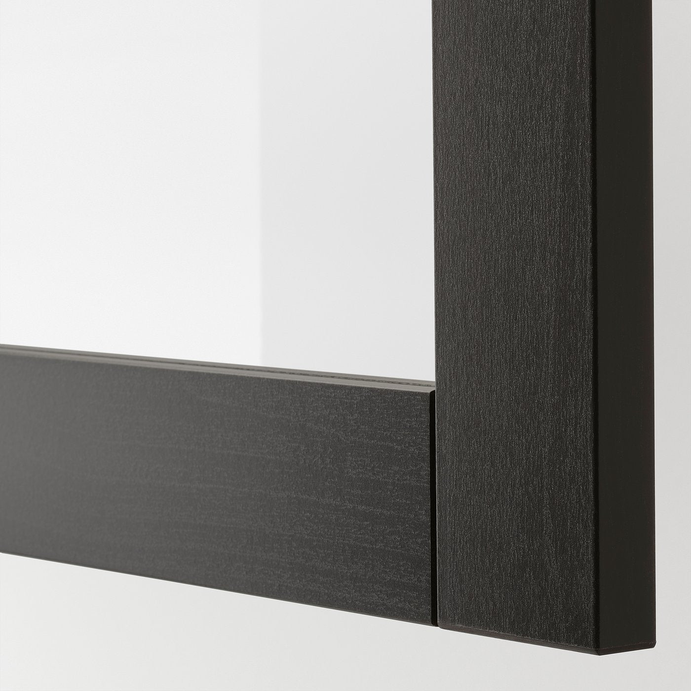 BESTÅ storage combination w glass doors, black-brown/Hanviken black-brown clear glass, 60x42x193 cm