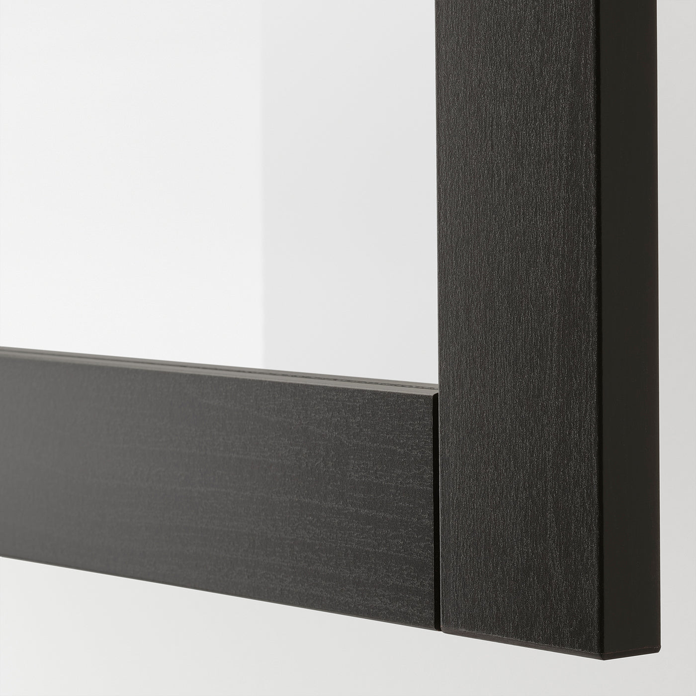 BESTÅ storage combination w glass doors, black-brown/Lappviken black-brown clear glass, 60x42x193 cm