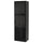 BESTÅ storage combination w glass doors, black-brown/Selsviken high-gloss/black clear glass, 60x42x193 cm