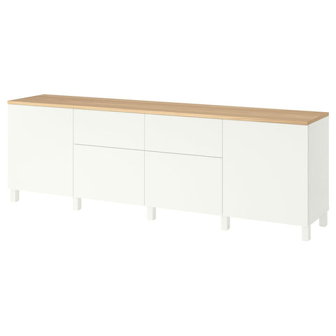 BESTÅ storage combination, white/Lappviken white, 240x42x76 cm