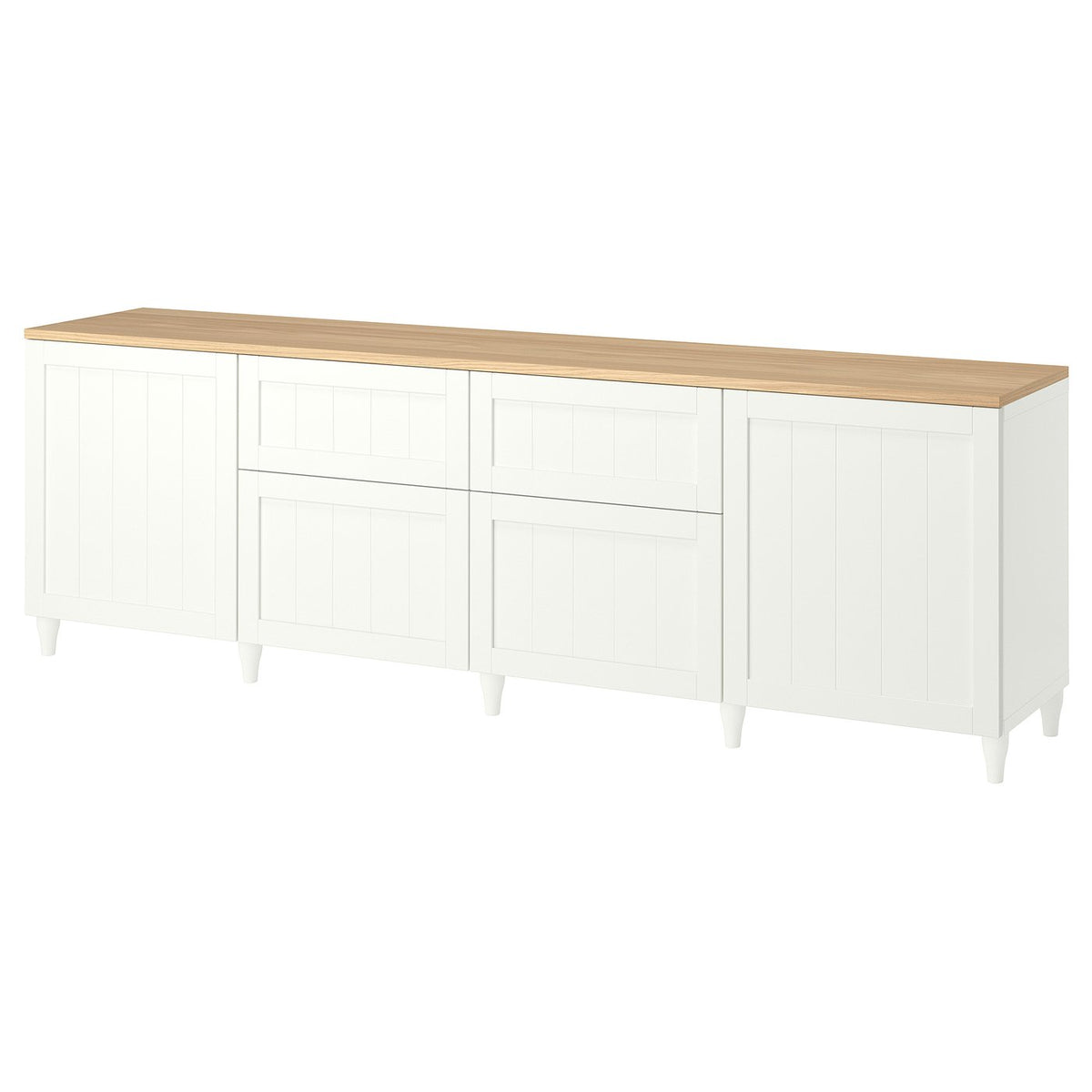 BESTÅ storage combination, white/Pipmakare white, 240x42x76 cm