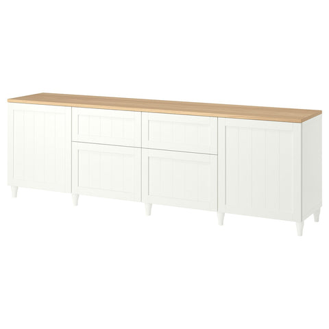 BESTÅ storage combination, white/Pipmakare white, 240x42x76 cm
