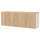 BESTÅ wall-mounted cabinet combination, white/Björköviken oak veneer, 180x42x66 cm