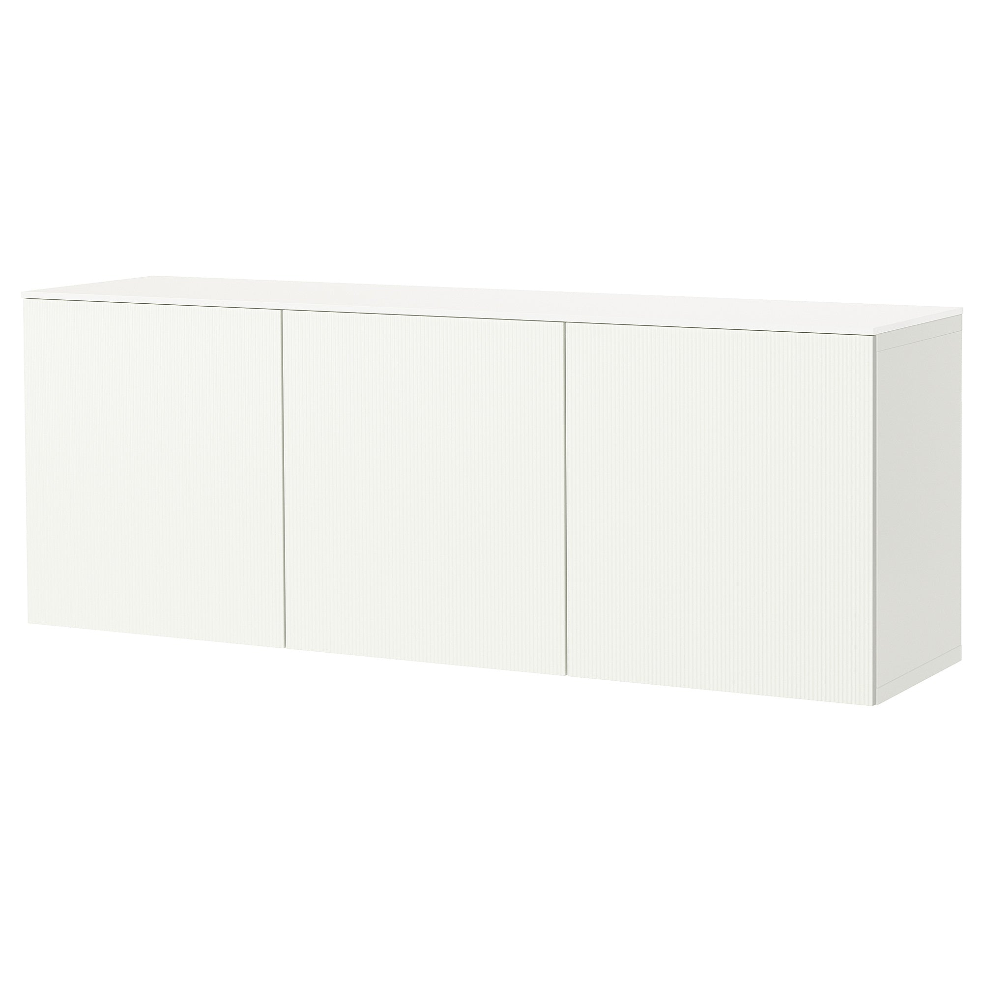 BESTÅ wall-mounted cabinet combination, white Förvaltare/white high-gloss white, 180x42x65 cm