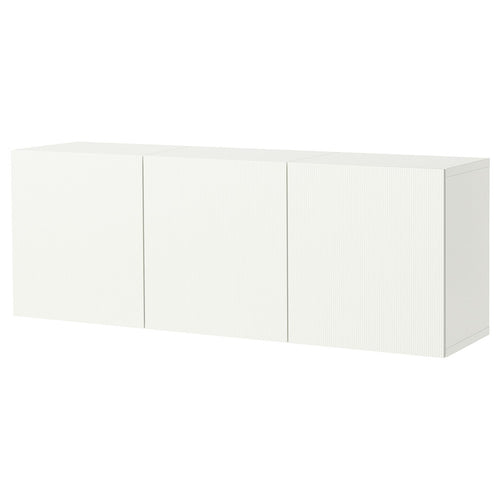 BESTÅ wall-mounted cabinet combination, white/Förvaltare white, 180x64x42 cm