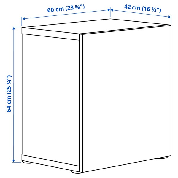 BESTÅ - Wall-mounted cabinet combination, white Glassvik/white/light green frosted glass, 60x42x64 cm