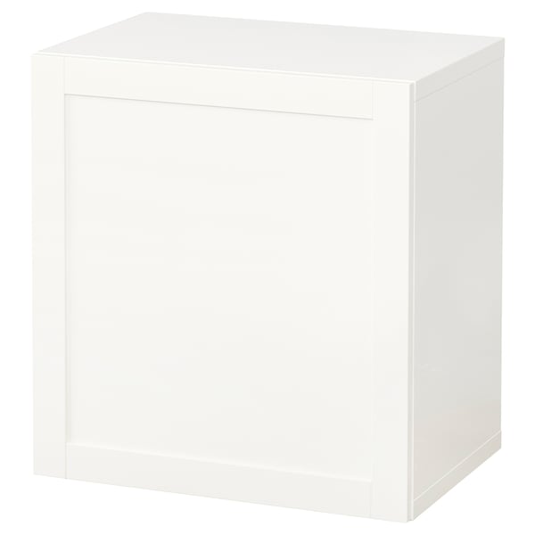 BESTÅ wall-mounted cabinet combination, white/Hanviken white, 60x42x64 cm