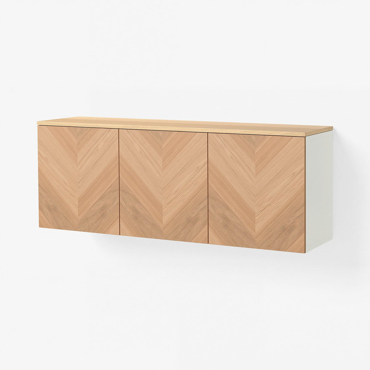 BESTÅ wall-mounted cabinet combination, white/Hedeviken oak veneer, 180x42x66 cm