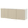 BESTÅ wall-mounted cabinet combination, white Krukmakare/beige high-gloss white, 180x42x65 cm