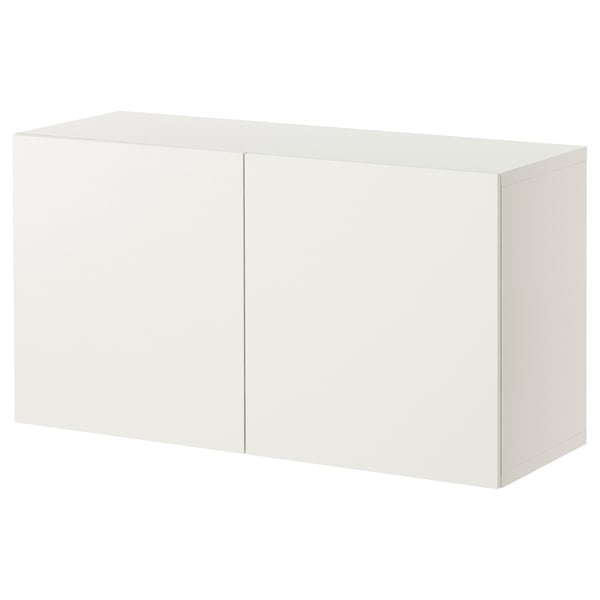 BESTÅ wall-mounted cabinet combination, white/Lappviken white, 120x42x64 cm