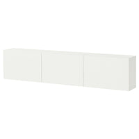 BESTÅ wall-mounted cabinet combination, white/Lappviken white, 180x22x38 cm