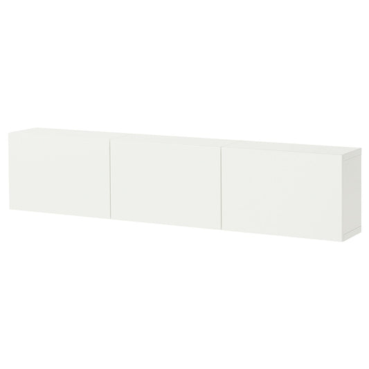 BESTÅ wall-mounted cabinet combination, white/Lappviken white, 180x22x38 cm