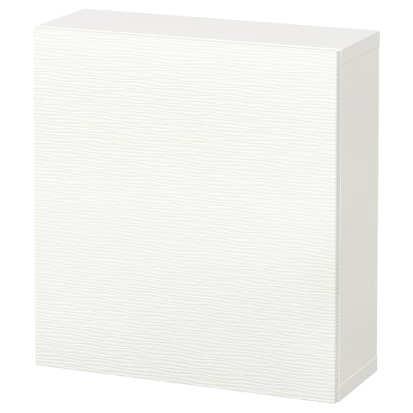 BESTÅ wall-mounted cabinet combination, white/Laxviken white, 60x22x64 cm