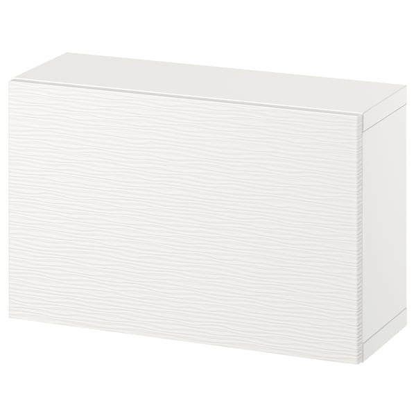 BESTÅ - Wall-mounted cabinet combination, white/Laxviken white, 60x22x38 cm