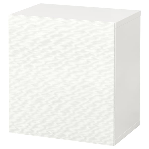 BESTÅ wall-mounted cabinet combination, white/Laxviken white, 60x42x64 cm