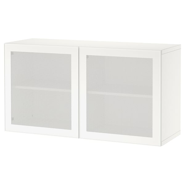 BESTÅ - BESTÅ Wall-mounted cabinet combination, white/Mörtviken, 120x42x64 cm