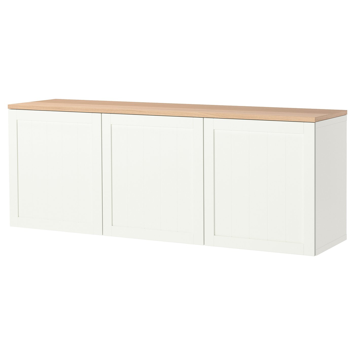 BESTÅ wall-mounted cabinet combination, white/Pipmakare white, 180x42x66 cm