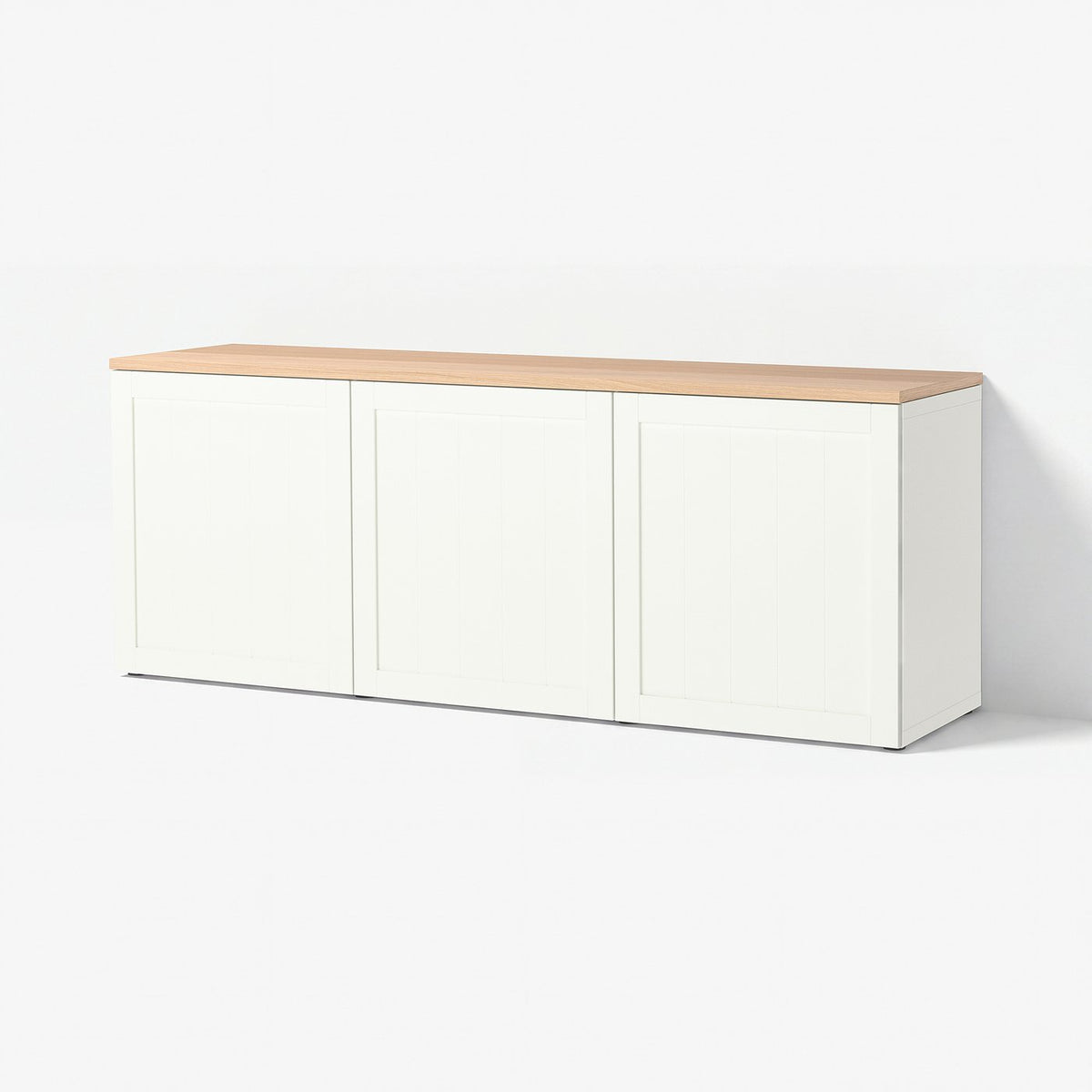 BESTÅ wall-mounted cabinet combination, white/Pipmakare white, 180x42x66 cm