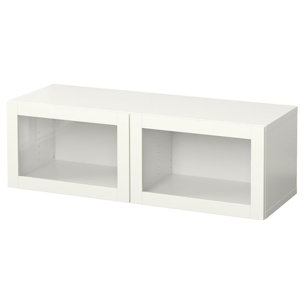 BESTÅ wall-mounted cabinet combination, white/Sindvik white, 120x42x38 cm