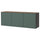 BESTÅ wall-mounted cabinet combination, black-brown Krukmakare/dark grey-green walnut effect, 180x42x65 cm