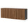 BESTÅ wall-mounted cabinet combination, black-brown/Lappviken walnut effect, 180x42x65 cm