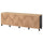 BESTÅ storage combination, black-brown/Hedeviken oak veneer, 240x42x76 cm