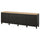 BESTÅ storage combination, black-brown/Lappviken black-brown, 240x42x76 cm