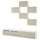 BESTÅ - BESTÅ TV storage combination, white Lappviken/light grey-beige, 240x42x230 cm