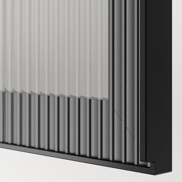 Ikea BESTÅ - TV storage combination/glass doors, white Lappviken/Fällsvik anthracite, 180x42x192 cm