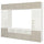 BESTÅ TV storage combination/glass doors, white/Selsviken high-gloss/beige frosted glass, 51x231x32 cm