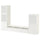 BESTÅ TV storage combination/glass doors, white/Selsviken high-gloss/white frosted glass, 51x193x32.5 cm