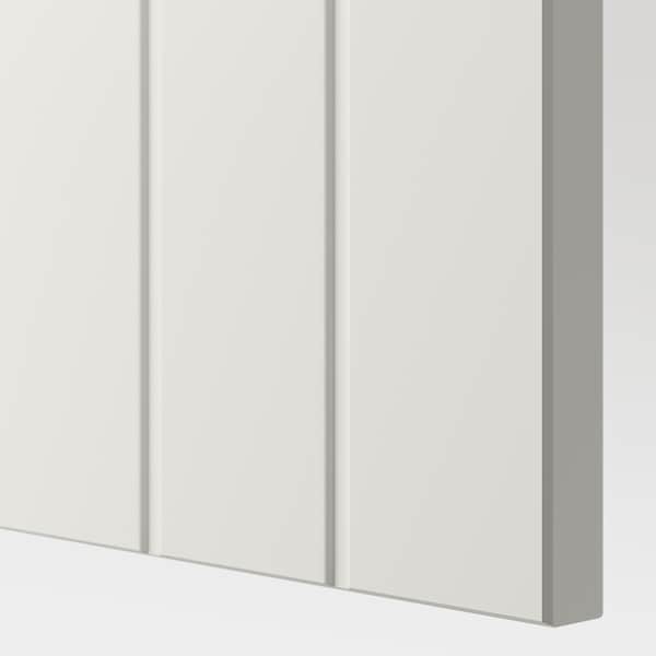BESTÅ - TV storage combination/glass doors, white Sutterviken/Sindvik white clear glass, 300x42x231 cm