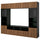 BESTÅ TV storage combination/glass doors, black-brown Lappviken/walnut effect clear glass, 300x42x231 cm