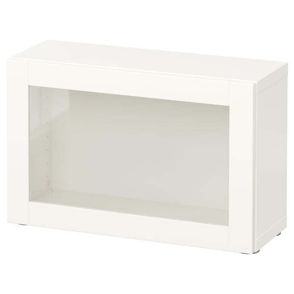 BESTÅ - BESTÅ Shelf unit with glass door, white/Sindvik white clear glass, 60x22x38 cm