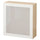 BESTÅ shelf unit with glass door, white stained oak effect/Glassvik white/frosted glass, 60x64x22 cm