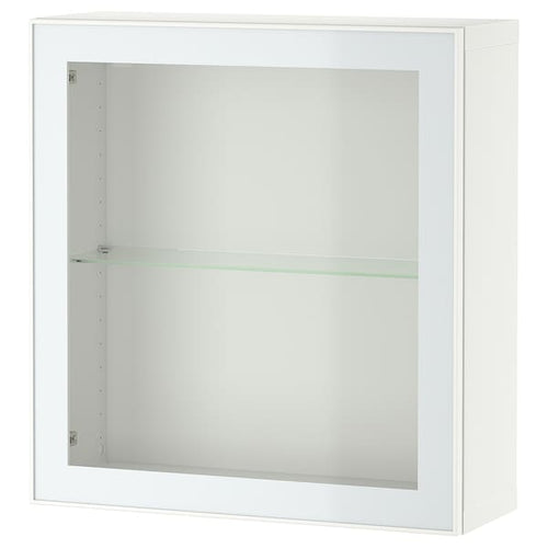 BESTÅ - Shelf unit with glass door, white Glassvik/white/light green clear glass, 60x22x64 cm