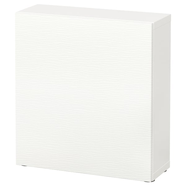 BESTÅ - BESTÅ Shelf unit with door, white/Laxviken white, 60x22x64 cm