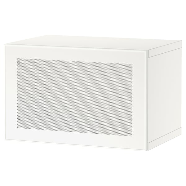 BESTÅ shelf unit with door, white/Mörtviken white, 60x42x38 cm