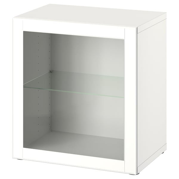 BESTÅ shelf unit with door, white/Ostvik white, 60x42x64 cm