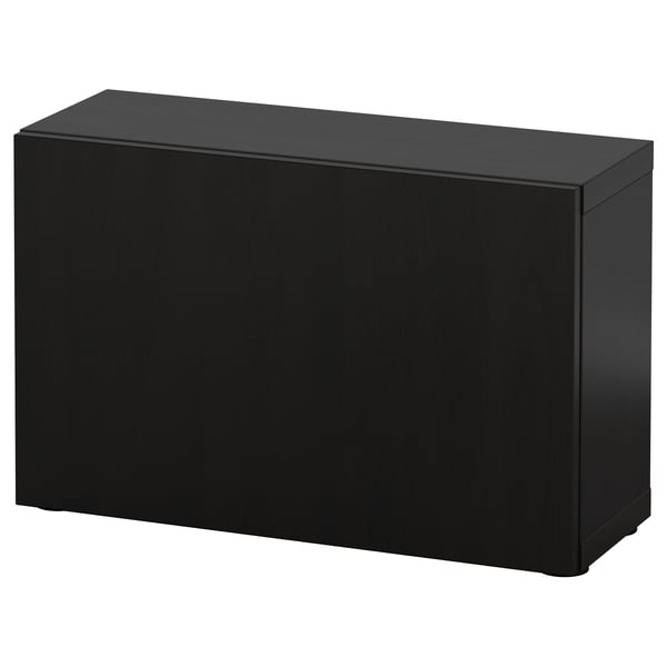 BESTÅ - BESTÅ Shelf unit with door, black-brown/Lappviken black-brown, 60x22x38 cm