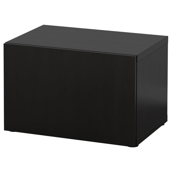 BESTÅ shelf unit with door, black-brown/Lappviken black-brown, 60x42x38 cm